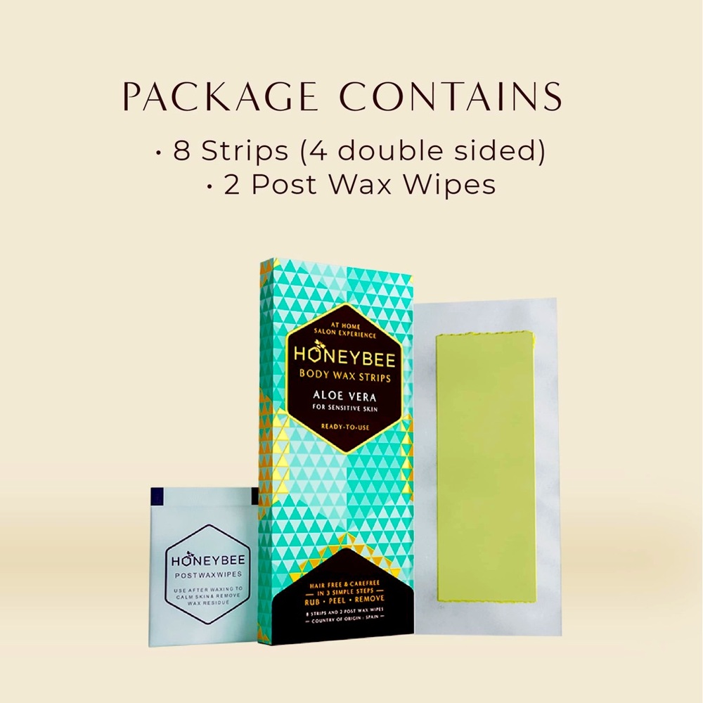 Ready to Use - Body Wax Strips (Aloe Vera)